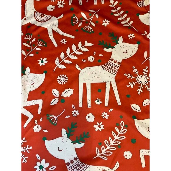 Medical Nurse Scrub TopReindeer Print V-Neck Reindeer Holiday Print - Picture 5 of 7